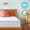 imageLINENSPA Memory Foam Mattress Topper  3 Inch Gel Infused Memory Foam  Plush Feel  Cooling and Pressure Relieving  CertiPUR Certified  Dorm Room Essentials  Queen SizeShort Queen