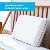 imageLINENSPA Pillow  Ventilated Gel Pillows Standard size  Memory Foam Pillows for Neck Support  Great for Side Back and Stomach Sleepers  Dorm Room Essentials  Standard Size PillowsBlue