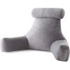 imageLINENSPA Reading Pillow with Shredded Memory Foam Back Pillow for Sitting in Bed Reading Gaming Watching TV  Chair Pillow with Arms Dorm Room Essentials StoneStone