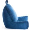 imageLINENSPA Reading Pillow with Shredded Memory Foam Back Pillow for Sitting in Bed Reading Gaming Watching TV  Chair Pillow with Arms Dorm Room Essentials StoneNavy