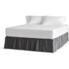 imageLinenspa 14 Inch Microfiber Ruffle Bed Skirt  Wrinkle and Fade Resistant  Machine Washable  Easy Use Ruffle Bed SkirtGraphite
