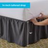 imageLinenspa 14 Inch Microfiber Ruffle Bed Skirt  Wrinkle and Fade Resistant  Machine Washable  Easy Use Ruffle Bed SkirtGraphite