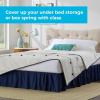 imageLinenspa 14 Inch Microfiber Ruffle Bed Skirt  Wrinkle and Fade Resistant  Machine Washable  Easy Use Ruffle Bed SkirtNavy