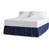 imageLinenspa 14 Inch Microfiber Ruffle Bed Skirt  Wrinkle and Fade Resistant  Machine Washable  Easy Use Ruffle Bed SkirtNavy