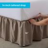imageLinenspa 14 Inch Microfiber Ruffle Bed Skirt  Wrinkle and Fade Resistant  Machine Washable  Easy Use Ruffle Bed SkirtSand