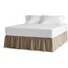 imageLinenspa 14 Inch Microfiber Ruffle Bed Skirt  Wrinkle and Fade Resistant  Machine Washable  Easy Use Ruffle Bed SkirtSand
