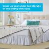imageLinenspa 14 Inch Microfiber Ruffle Bed Skirt  Wrinkle and Fade Resistant  Machine Washable  Easy Use Ruffle Bed SkirtWhite