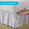 imageLinenspa 14 Inch Microfiber Ruffle Bed Skirt  Wrinkle and Fade Resistant  Machine Washable  Easy Use Ruffle Bed SkirtWhite