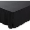 imageLinenspa 14 Inch Wrinkle and Fade ResistantMachine WashableEasy Use Pleated Microfiber Bed Skirt Queen NavyBlack