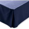 imageLinenspa 14 Inch Wrinkle and Fade ResistantMachine WashableEasy Use Pleated Microfiber Bed Skirt Queen NavyNavy