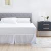 imageLinenspa 14 Inch Wrinkle and Fade ResistantMachine WashableEasy Use Pleated Microfiber Bed Skirt Queen NavyWhite