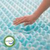 imageLinenspa 3 Inch Convoluted Gel Swirl Memory Foam Mattress Topper  Promotes Airflow  Relieves Pressure Points  FullFull