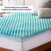 imageLinenspa 3 Inch Convoluted Gel Swirl Memory Foam Mattress Topper  Promotes Airflow  Relieves Pressure Points  FullFull