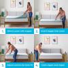 imageLinenspa 3 Inch Convoluted Gel Swirl Memory Foam Mattress Topper  Promotes Airflow  Relieves Pressure Points  FullTwin