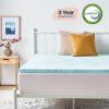 imageLinenspa 3 Inch Gel Swirl Memory Foam Mattress Topper  Cooling Gel Infused  Pressure Relieving Bed Topper  Mattress Pad  CertiPUR Certified  Queen SizeTwin