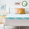 imageLinenspa 3 Inch Gel Swirl Memory Foam Mattress Topper  Cooling Gel Infused  Pressure Relieving Bed Topper  Mattress Pad  CertiPUR Certified  Queen SizeKing