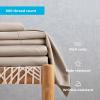 imageLinenspa 600 Thread Count Ultra Soft Deep Pocket Cotton Blend Sheet Set  Full  SandSand