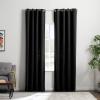 imageLinenspa 85 Blackout Curtain 2 Panels Set  White Curtains 63 Inch Length  Thermal Insulated Noise Reducing  Dorm Room EssentialsBlack