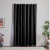 imageLinenspa 85 Blackout Curtain 2 Panels Set  White Curtains 63 Inch Length  Thermal Insulated Noise Reducing  Dorm Room EssentialsBlack