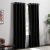 imageLinenspa 85 Blackout Curtain 2 Panels Set  White Curtains 63 Inch Length  Thermal Insulated Noise Reducing  Dorm Room EssentialsBlack