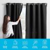 imageLinenspa 85 Blackout Curtain 2 Panels Set  White Curtains 63 Inch Length  Thermal Insulated Noise Reducing  Dorm Room EssentialsBlack