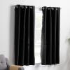 imageLinenspa 85 Blackout Curtain 2 Panels Set  White Curtains 63 Inch Length  Thermal Insulated Noise Reducing  Dorm Room EssentialsBlack