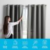 imageLinenspa 85 Blackout Curtain 2 Panels Set  White Curtains 63 Inch Length  Thermal Insulated Noise Reducing  Dorm Room EssentialsGrey