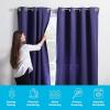 imageLinenspa 85 Blackout Curtain 2 Panels Set  White Curtains 63 Inch Length  Thermal Insulated Noise Reducing  Dorm Room EssentialsNavy