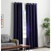 imageLinenspa 85 Blackout Curtain 2 Panels Set  White Curtains 63 Inch Length  Thermal Insulated Noise Reducing  Dorm Room EssentialsNavy