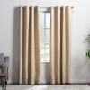 imageLinenspa 85 Blackout Curtain 2 Panels Set  White Curtains 63 Inch Length  Thermal Insulated Noise Reducing  Dorm Room EssentialsTan