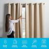 imageLinenspa 85 Blackout Curtain 2 Panels Set  White Curtains 63 Inch Length  Thermal Insulated Noise Reducing  Dorm Room EssentialsTan