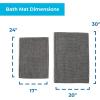 imageLinenspa Chenille Bath Mat 1 Piece Non Slip Water Absorbent Fast Drying Machine Washable Bath Rug For Bathroom  Dorm Room EssentialsDark Gray
