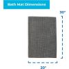 imageLinenspa Chenille Bath Mat 1 Piece Non Slip Water Absorbent Fast Drying Machine Washable Bath Rug For Bathroom  Dorm Room EssentialsDark Gray
