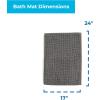 imageLinenspa Chenille Bath Mat 1 Piece Non Slip Water Absorbent Fast Drying Machine Washable Bath Rug For Bathroom  Dorm Room EssentialsDark Gray