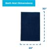 imageLinenspa Chenille Bath Mat 1 Piece Non Slip Water Absorbent Fast Drying Machine Washable Bath Rug For Bathroom  Dorm Room EssentialsNavy