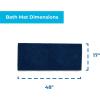 imageLinenspa Chenille Bath Mat 1 Piece Non Slip Water Absorbent Fast Drying Machine Washable Bath Rug For Bathroom  Dorm Room EssentialsNavy