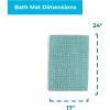 imageLinenspa Chenille Bath Mat 1 Piece Non Slip Water Absorbent Fast Drying Machine Washable Bath Rug For Bathroom  Dorm Room EssentialsTeal