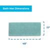 imageLinenspa Chenille Bath Mat 1 Piece Non Slip Water Absorbent Fast Drying Machine Washable Bath Rug For Bathroom  Dorm Room EssentialsTeal