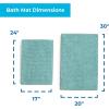 imageLinenspa Chenille Bath Mat 1 Piece Non Slip Water Absorbent Fast Drying Machine Washable Bath Rug For Bathroom  Dorm Room EssentialsTeal
