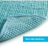 imageLinenspa Chenille Bath Mat 1 Piece Non Slip Water Absorbent Fast Drying Machine Washable Bath Rug For Bathroom  Dorm Room EssentialsTeal