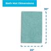 imageLinenspa Chenille Bath Mat 1 Piece Non Slip Water Absorbent Fast Drying Machine Washable Bath Rug For Bathroom  Dorm Room EssentialsTeal