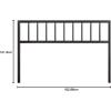 imageLinenspa Decorative Black Metal Steel Construction Vertical Bar Design40 Inches Tall Headboard California KingCalifornia King
