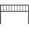 imageLinenspa Decorative Black Metal Steel Construction Vertical Bar Design40 Inches Tall Headboard California KingFull