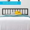 imageLinenspa Decorative Black Metal Steel Construction Vertical Bar Design40 Inches Tall Headboard California KingFull