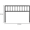 imageLinenspa Decorative Black Metal Steel Construction Vertical Bar Design40 Inches Tall Headboard California KingFull