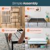 imageLinenspa Folding Metal Platform Bed Frame  No Box Spring Needed  Underbed Storage  Simple Tool Free Assembly  Mattress Foundation  14quot High  Traditional Design  Sturdy Steel  Twin XL SizeTwin