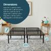 imageLinenspa Folding Metal Platform Bed Frame  No Box Spring Needed  Underbed Storage  Simple Tool Free Assembly  Mattress Foundation  14quot High  Traditional Design  Sturdy Steel  Twin XL SizeCalifornia King
