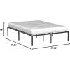 imageLinenspa Folding Metal Platform Bed Frame  No Box Spring Needed  Underbed Storage  Simple Tool Free Assembly  Mattress Foundation  14quot High  Traditional Design  Sturdy Steel  Twin XL SizeTwin XL