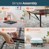 imageLinenspa Folding Metal Platform Bed Frame  No Box Spring Needed  Underbed Storage  Simple Tool Free Assembly  Mattress Foundation  14quot High  Traditional Design  Sturdy Steel  Twin XL SizeTwin