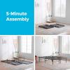 imageLinenspa Folding Metal Platform Bed Frame  No Box Spring Needed  Underbed Storage  Simple Tool Free Assembly  Mattress Foundation  14quot High  Traditional Design  Sturdy Steel  Twin XL Size90 x 190 cm